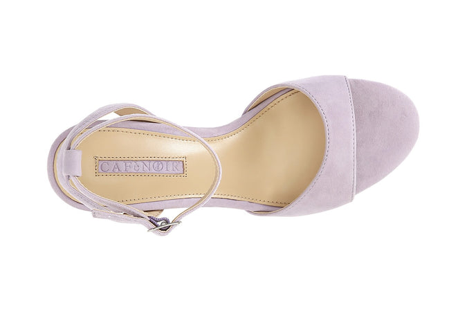 SANDALO IN PELLE SCAMOSCIATA CON LACCIOALLA CAVIGLIA