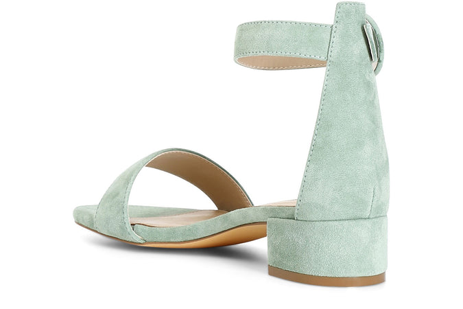 SANDALO IN PELLE SCAMOSCIATA CON LACCIOALLA CAVIGLIA