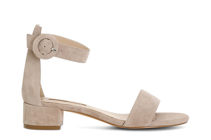 SANDALO IN PELLE SCAMOSCIATA CON LACCIOALLA CAVIGLIA