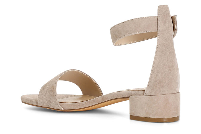 SANDALO IN PELLE SCAMOSCIATA CON LACCIOALLA CAVIGLIA