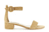 SANDALO IN PELLE SCAMOSCIATA CON LACCIOALLA CAVIGLIA