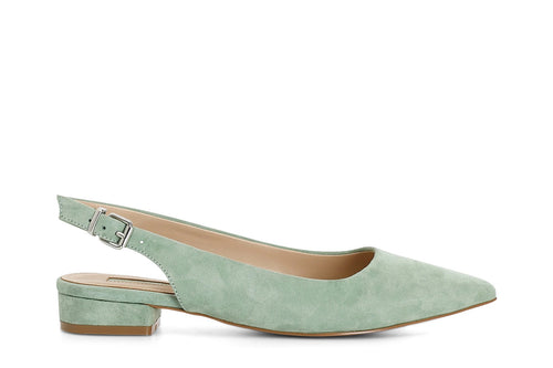 SCARPE IN PELLE SCAMOSCIATA APERTE DIETRO