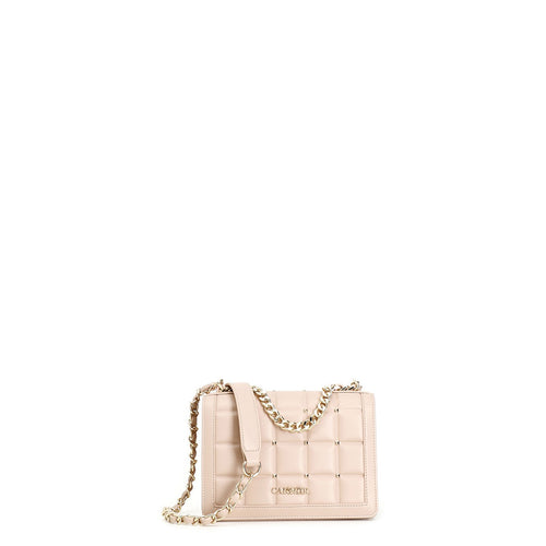 MINIBAG CON TRAPUNTATURA QUADRATA E BORCHIE A PIRAMIDE