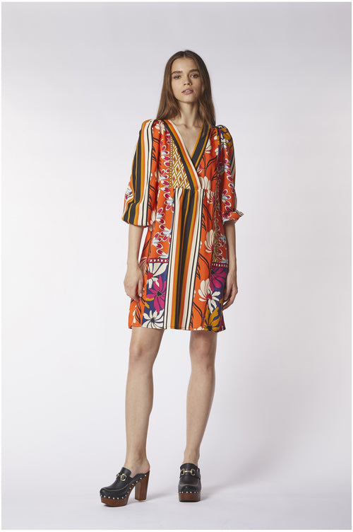 ABITO MANICHE LUNGHE STAMPATO