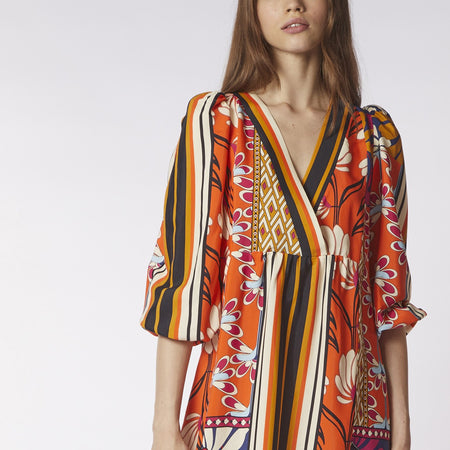 ABITO MANICHE LUNGHE STAMPATO