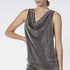 TOP SCOLLO A GOCCIA TESSUTO LUREX