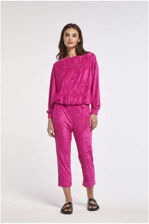 PANTALONE IN SPUGNA CON RICAMO