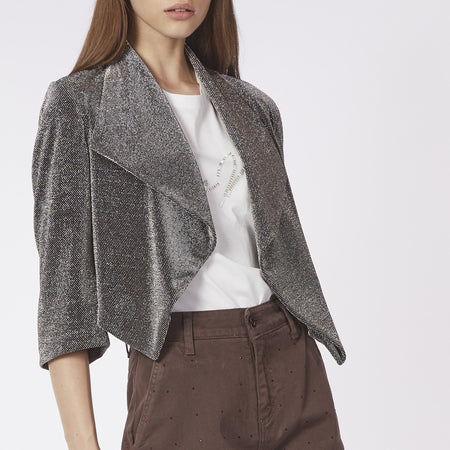 BOLERINO COLLO SCIALLATO TESSUTO LUREX