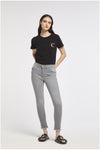 PANTALONE SKINNY CON BOTTONE GIOIELLO