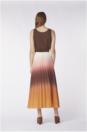 GONNA PLISSETTATA STAMPATA