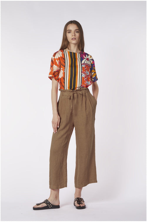 PANTALONE CULOTTE VITA ELASTICATA