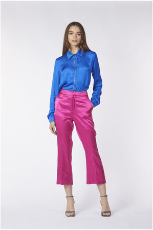 PANTALONE ALLA CAVIGLIA IN RASO