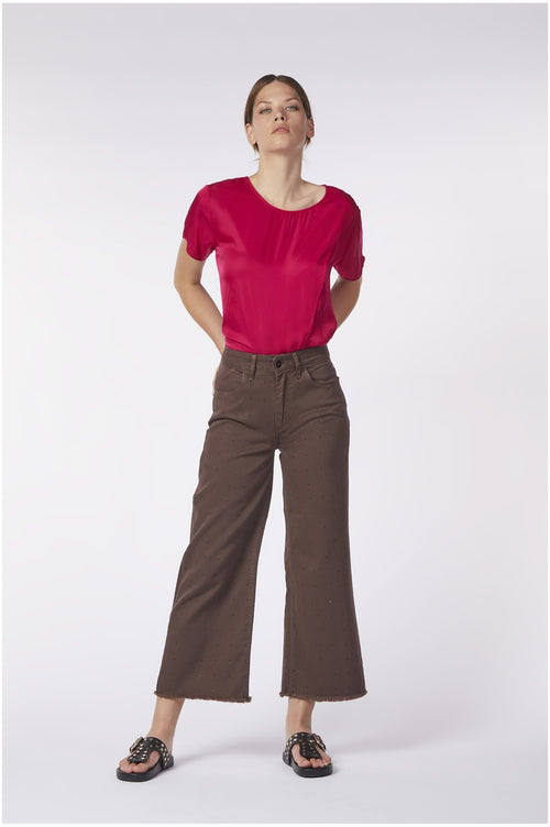 PANTALONE CULOTTE IN BULL DENIM