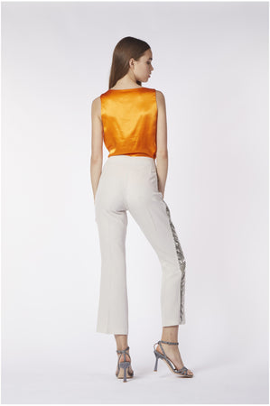 PANTALONE CON BANDA LATERALE DI PAILETTES