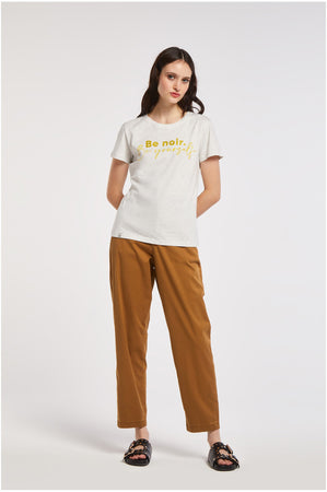 TSHIRT BE NOIR STAMPA CON STRAS