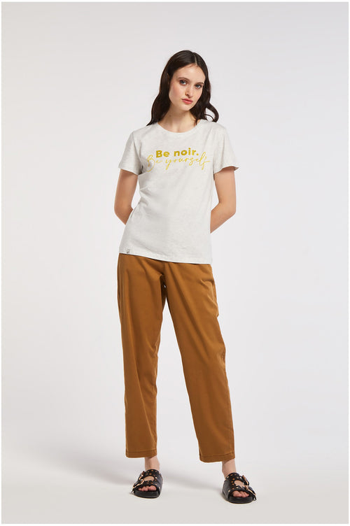 TSHIRT BE NOIR STAMPA CON STRAS