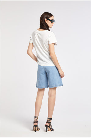 TSHIRT BE NOIR STAMPA GLITTERATA