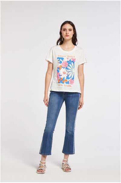 TSHIRT STAMPA FLOWER MARKET NEW YORK