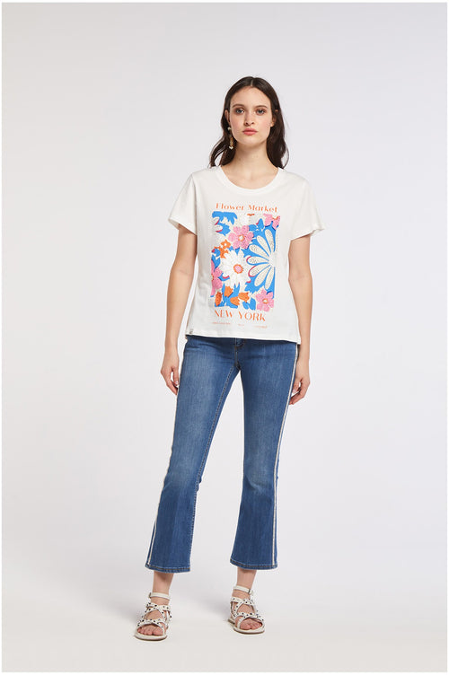 TSHIRT STAMPA FLOWER MARKET NEW YORK