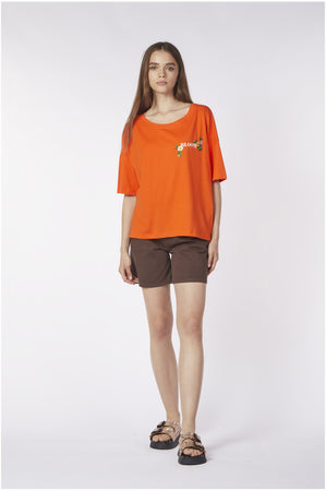 TSHIRT STAMPA E RICAMO BLOOM