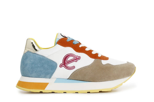 SNEAKERS IN PELLE SCAMOSCIATA E TESSUTO