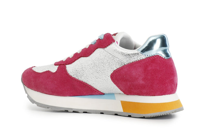 SNEAKER IN PELLE SCAMOSCIATA E GLITTER