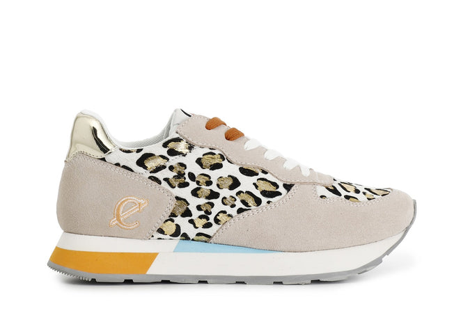 SNEAKER IN PELLE SCAMOSCIATA E CAVALLINO