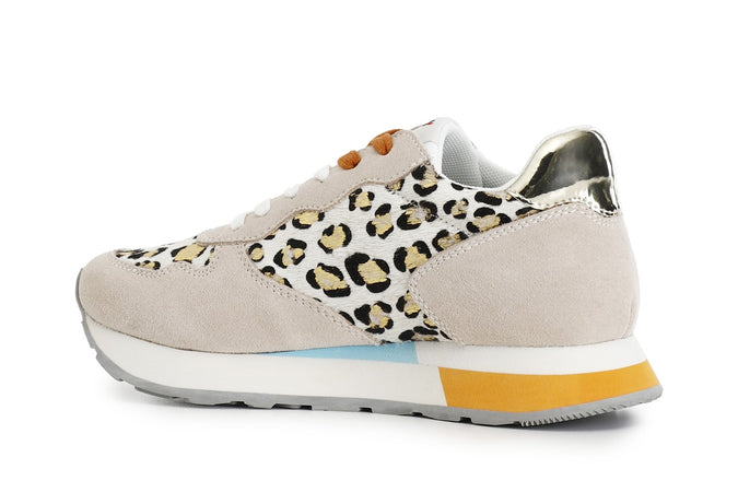 SNEAKER IN PELLE SCAMOSCIATA E CAVALLINO