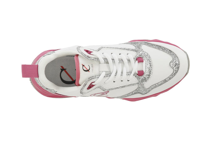 RUNNNG CON RIPORTI GLITTER E FONDO COLORATO