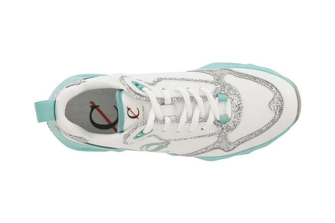 RUNNNG CON RIPORTI GLITTER E FONDO COLORATO