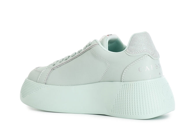 SNEAKERS CON RIPORTI GLITTER E LOGO RICAMATO