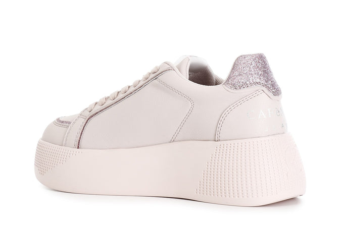 SNEAKERS CON RIPORTI GLITTER E LOGO RICAMATO