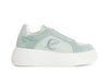 SLIPON IN PELLE SCAMOSCIATA LAMINATA CON RIPORTI GLITTER