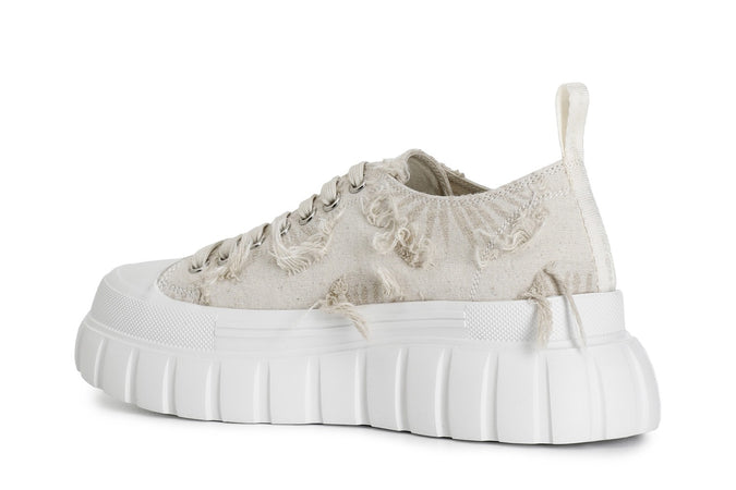 SNEAKER ALLACCIATA IN TESSUTO SFRANGIATO