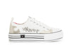 SNEAKERS MID IN TESSUTO CON PATCH STRASS