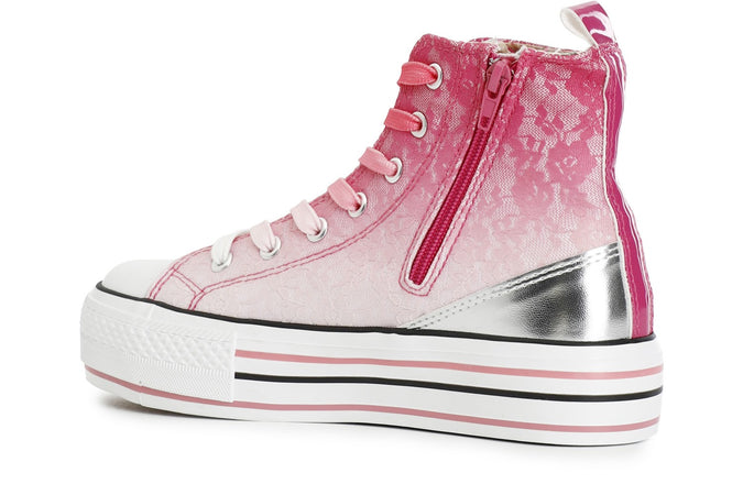 SNEAKERS MID PIZZO DEGRADè CON LACCI SFUMATI