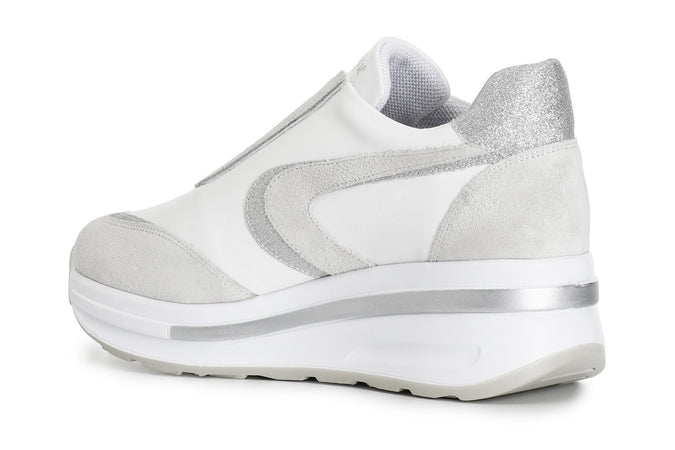 SNEAKERS SLIP ON IN PELLE E GLITTER