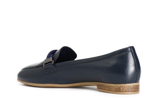 MOCASSINO IN PELLE CON MORSETTO STRASS