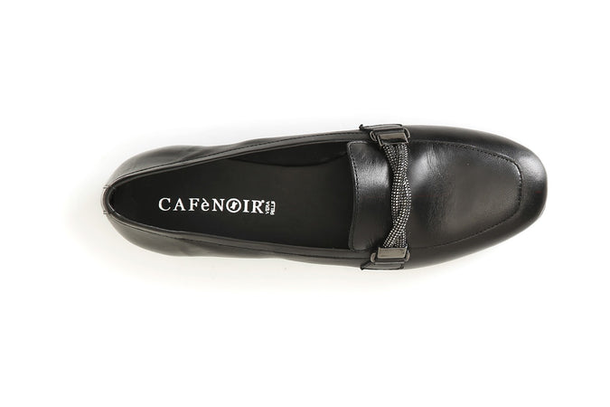 MOCASSINO IN PELLE CON MORSETTO STRASS