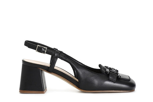 SCARPA IN NAPPA APERTA DIETRO CON MORSETTO