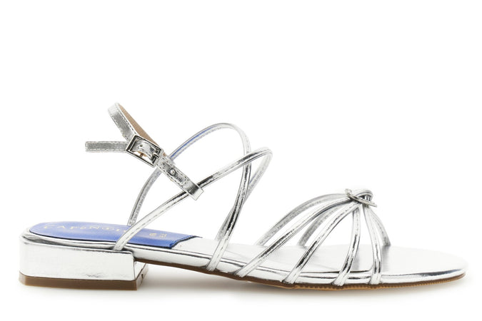 SANDALO LACCINI DOPPIO INCROCIO EFFETTOLAMINATO CON ACCESSORIO