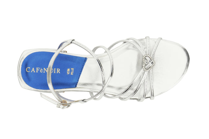 SANDALO LACCINI DOPPIO INCROCIO EFFETTOLAMINATO CON ACCESSORIO