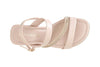 SANDALO ASIMMETRICO STRASS E NAPPA CON ZEPPA RIGHE STRASS