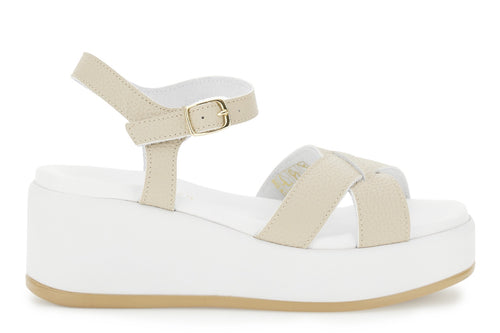 SANDALO INCROCIO SU FONDO ZEPPA