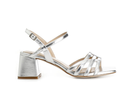 SANDALO EFFETTO LAMINATO A GABBIA