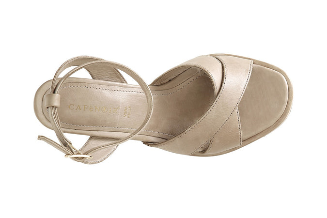 SANDALO IN PELLE INCROCIATO SUL DAVANTI