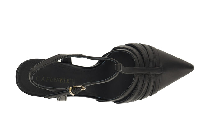 SANDALO A T CHIUSO SUL DAVANTI IN NAPPA