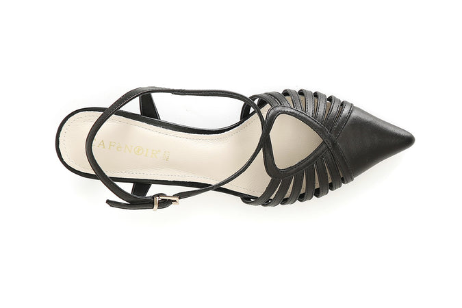 SANDALO CON INCROCIO CHIUSO SUL DAVANTIIN NAPPA