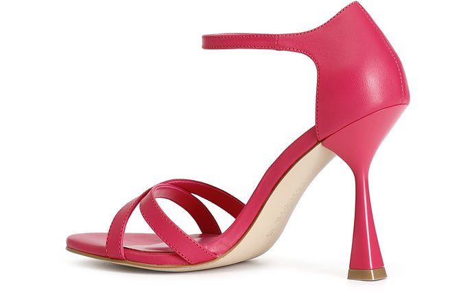 SANDALO INCROCIO CON TOPPONE IN PELLE