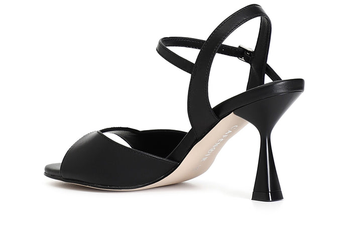 SANDALO FASCIA + GILDA IN PELLE T. H.70MM FORMA TONDA